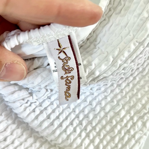 Luli Fama Pura Curiosidad White Textured Tank One Piece Size Large - Picture 8 of 11